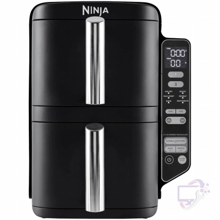 Ninja SL300EU Airfryer | Dubbele Mand | 7,6 Liter | Vrijstaand | 1750 Watt | Zwart