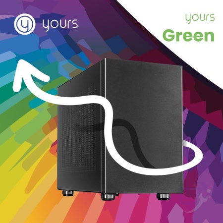 YOURS GREEN | AMD Ryzen 5 5600GT | 32GB | 1TB | HDMI | W11 Professional | Small Form Factor Behuzing