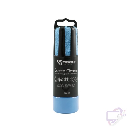 SBOX Schermreiniger CS-5005 | 150 ml | Met Microvezeldoekje | Blauw
