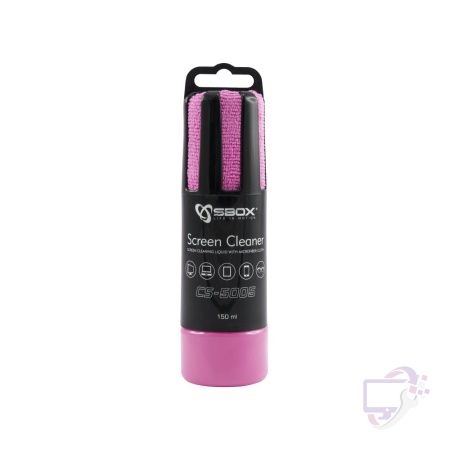 SBOX Schermreiniger CS-5005 | 150 ml | Met Microvezeldoekje | Roze