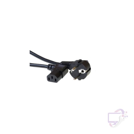 ACT 230V aansluitkabel | Schuko male (haaks) naar C13 (haaks) | 230V / 10A | Zwart | 2 m