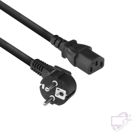 ACT AC3305 | Elektriciteitssnoer | 2 Meter | Netstekker Type F naar C13 | Zwart