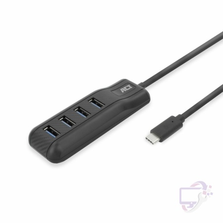 ACT AC6420 | USB 3.2 Gen 1 (3.1 Gen 1) Type-C Interface Hub | 5000 Mbit/s | Zwart