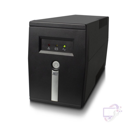 ACT AC2305 Line-Interactive UPS | 600 VA | 2 Stopcontacten (1x C13, 1x Type F) | AVR Spanningstabilisatie | Bescherming tegen Stroomstoringen