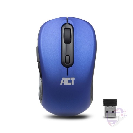 ACT AC5140 | Draadloze Muis | Links- en Rechtshandig | RF | 1600 DPI | Blauw/Zwart