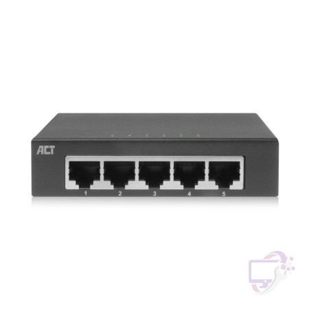ACT AC4415 | Unmanaged Switch | 5 Poorten | Gigabit Ethernet | Grijs