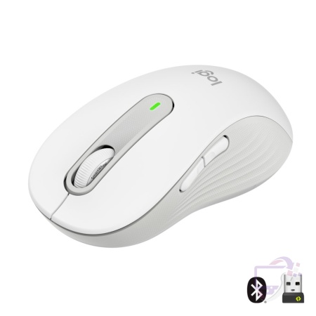 Logitech Signature M650 | Draadloze Muis | Rechtshandig | RF + Bluetooth | 2000 DPI | Wit