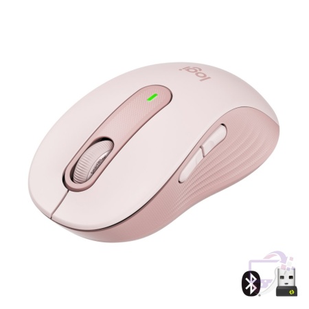 Logitech Signature M650 | Draadloze Muis | Rechtshandig | RF + Bluetooth | 2000 DPI | Roze