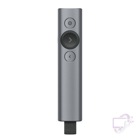 Logitech Spotlight Presenter | Draadloos | Bluetooth & USB 2.4 GHz | Bereik tot 30 meter | Grijs