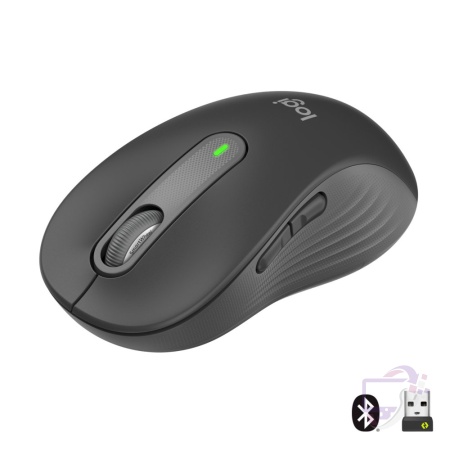 Logitech Signature M650 Large | Draadloze Muis | Rechtshandig | RF + Bluetooth | 2000 DPI | Grafiet