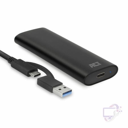 ACT AC1615 | USB-C M.2 NVMe/PCIe SSD Behuizing | Tool-Free | Aluminium | USB 3.2 Gen2 (10 Gbps)