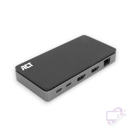 ACT AC7093 | USB-C 4K Docking Station | 2x HDMI + Ethernet + USB-C/USB-A + PD | 1m Kabel