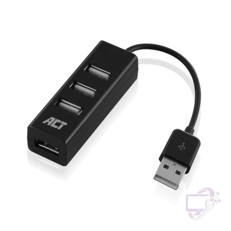 ACT AC6205 | USB 2.0 Interface Hub | 480 Mbps | Zwart