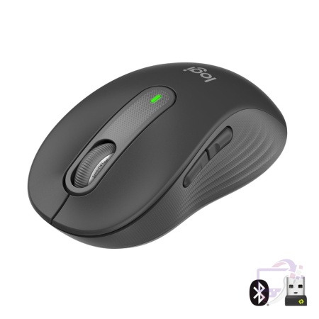 Logitech Signature M650 | Draadloze Muis | RF-Draadloos + Bluetooth | 1000 DPI | Grafiet