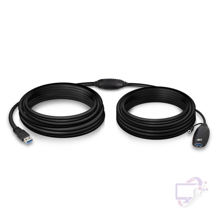 ACT AC6110 | USB 2.0 Booster | 10m | Zwart