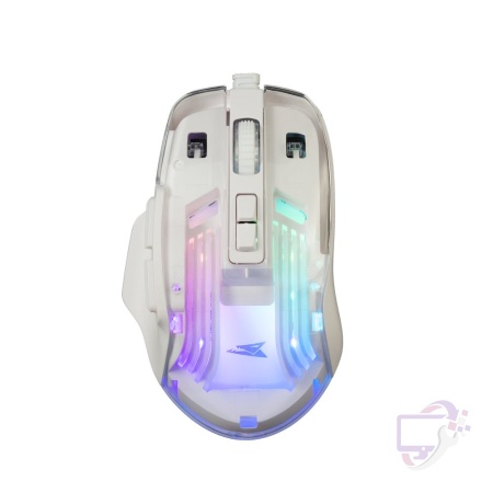 Baracuda ANGLERFISH RGB | Bedrade Gaming Muis | USB-A | 7200 DPI | Wit