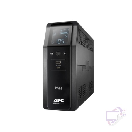 APC Back-UPS Pro BR1200SI | 1200 VA | 8x IEC C13 Stopcontacten (6 op Accu) | Pure Sine Wave | AVR Technologie | USB Type A & C | LCD-scherm