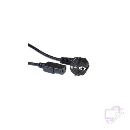 ACT 230V aansluitkabel | Schuko male (haaks) naar C13 | 230V / 10A | Zwart | 1.5 m