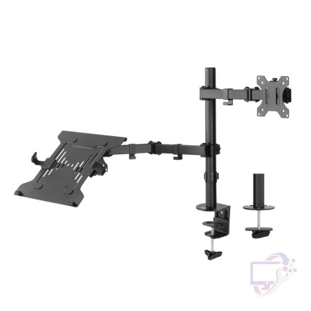 ACT AC8305 | Notebookstandaard tot 15.6" & Monitorarm tot 32" | Zwart