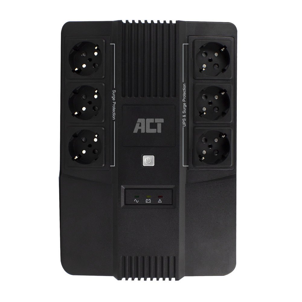 ACT AC2300 Line-Interactive UPS | 600 VA | 6 Stopcontacten (3 op Accu) | AVR Spanningstabilisatie | Netspanningsbeveiliging - 3