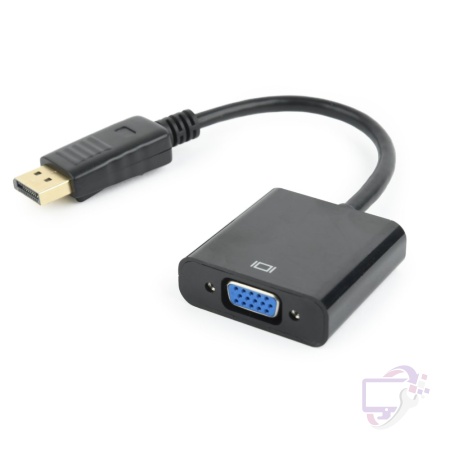 Gembird A-DPM-VGAF-02 | DisplayPort naar VGA Adapter | Zwart