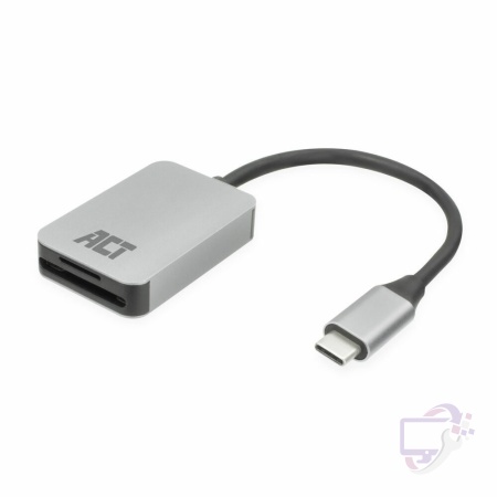 ACT AC7056 | Geheugenkaartlezer | USB 3.2 Gen 1 Type-C | SD/microSD | Grijs