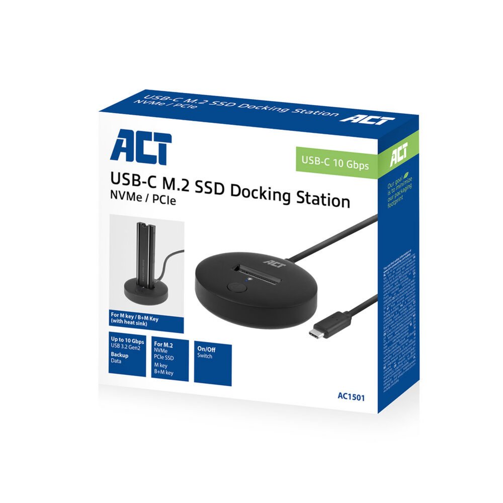 ACT AC1501 | M.2 NVMe/PCIe SSD Docking Station | USB-C 3.2 Gen2 (10 Gbps) - 2